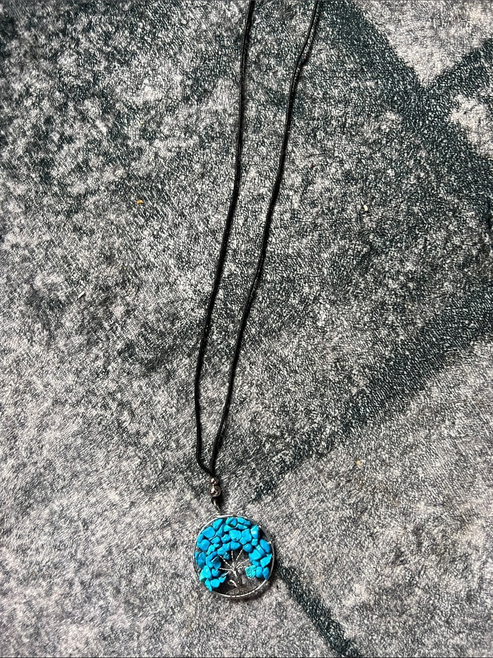 Hand Crafted Turquoise Blue Tree of Life Pendant Necklace - Women Jewelry
